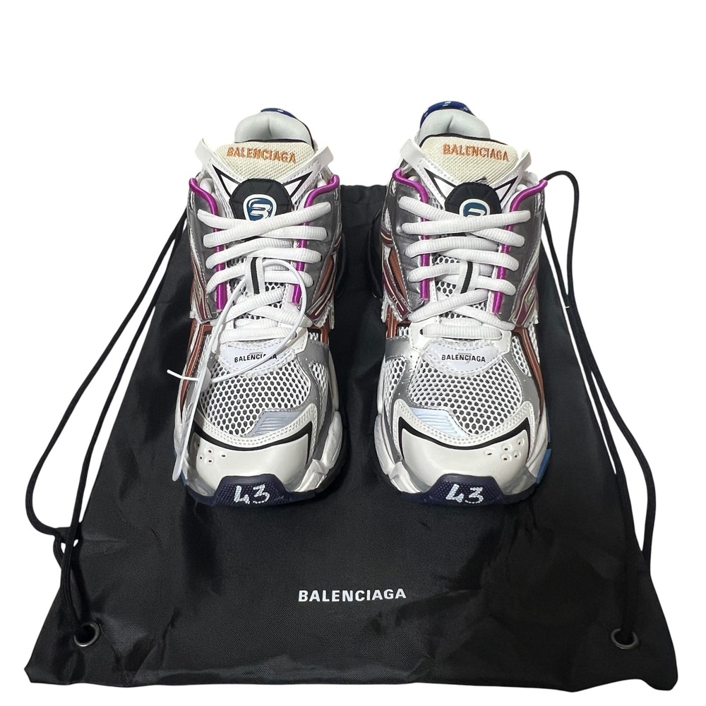 Balenciaga Runner Multi-Color Silver Purple Sneakers 677403 Mens Size 43 US 10 - Picture 2 of 15